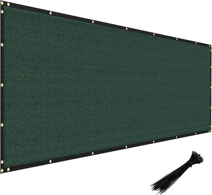 WINDSCREEN4LESS 6' x 3' Privacy Fence Screen in Green W/ Brass Grommet 85% by Windscreen4less