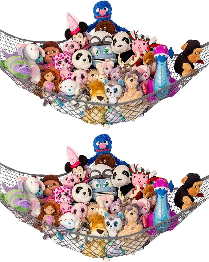 Lilly's Love Stuffed Animal Hammock | Corner Hanging Organizer, Toy Storage by LillysLove