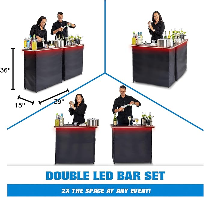 GoBar Portable Double Bar Table Set - Image 2