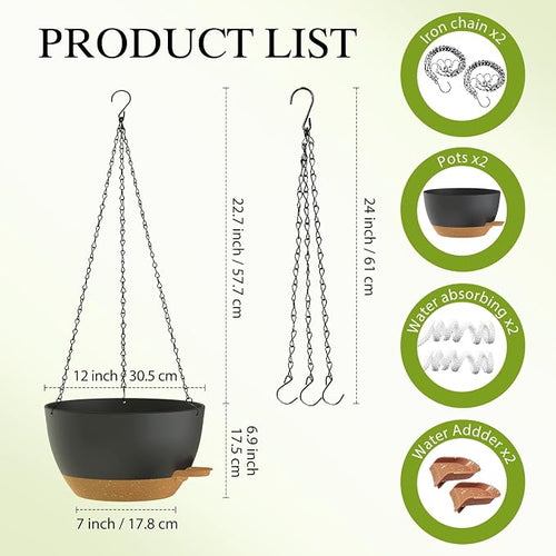 12 Inch Hanging Baskets 2 PC - Image 2