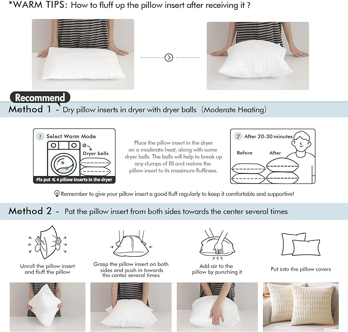 MIULEE 12x18 Pillow Insert Throw Pillow Insert, Outdoor Pillows Water-Resistant - Image 7