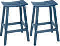 Weatherproof Bar Stools Set of 2, Saddle Seat, Bar Height Stools by LAHAAP