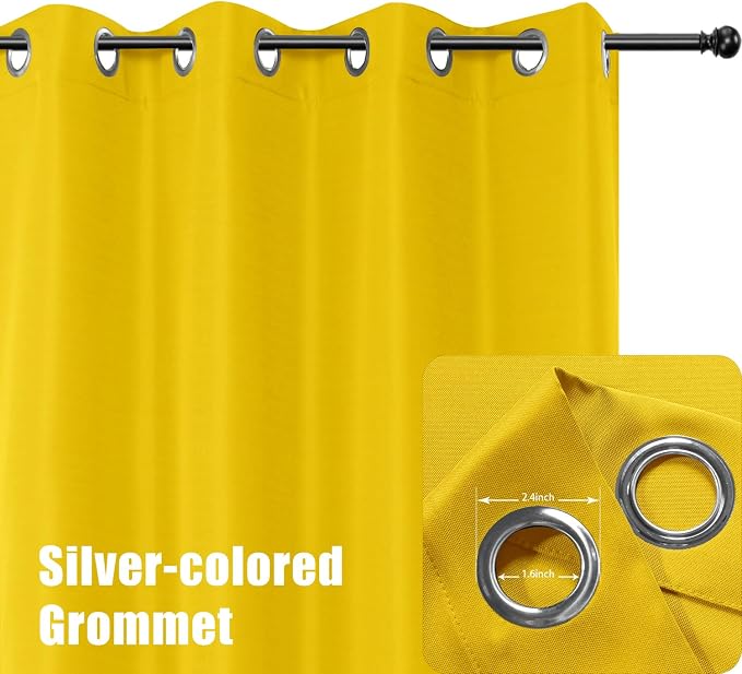 BONZER Outdoor Curtains for Patio Water Resistant Heavy Privacy Light Filtering - Image 2