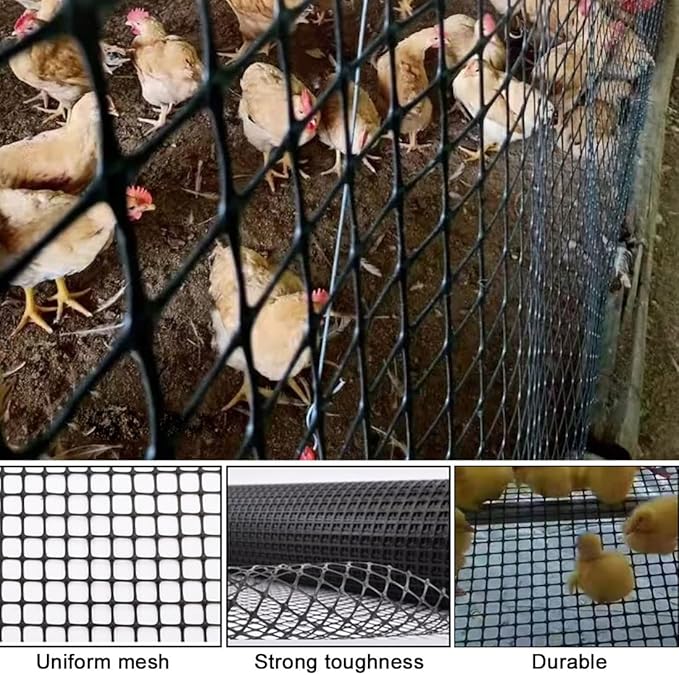 Plastic Garden Fence Animal Barrier, 3.28 x 66 FT Heavy Duty Hard Plastic Mesh - Image 5