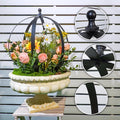 Trellis Obelisk, Black Metal, 18 x 22 Inch for Climbing Plants