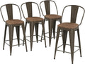 Yongqiang 26 inch Bar Stools Set of 4 Kitchen Counter Height Bar Chairs Modern by lightupyourlife