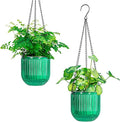 Melphoe 2 Pack Self Watering Hanging Planters Indoor Flower Pots, 5.3 Inch by Melphoe