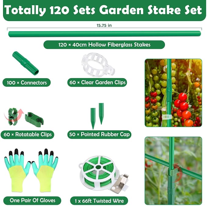 Cludoo 393PCS Garden Stakes Set - Image 2