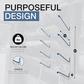 Wall Mount Storage Rack, 4 Level White Alloy Steel for Beach Gear