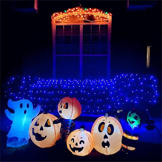 String Lights, 500 LED Blue Outdoor Waterproof, 165 ft Length