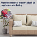 Cushion Covers, 8 Pack Stretch Fit Beige for Outdoor Patio Chairs