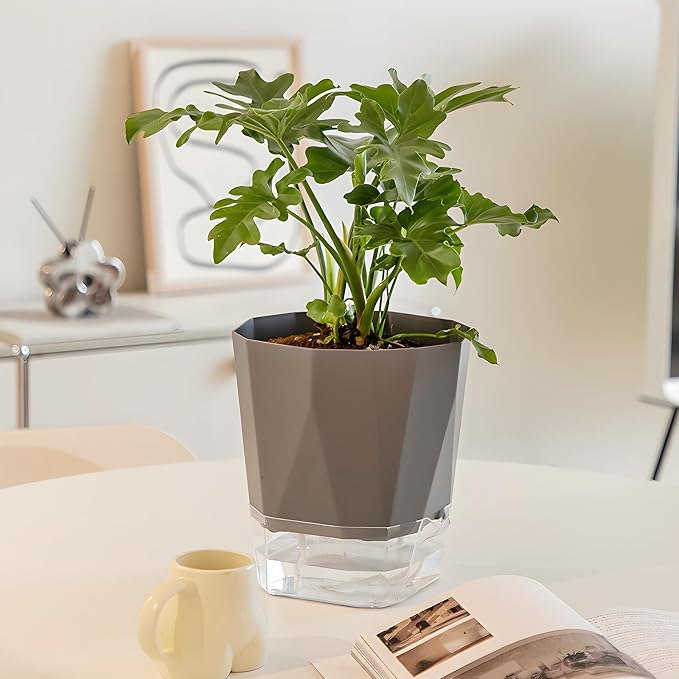 3 Pack Self Watering Planter Pots, 4.9 Inch African Violet Pots - Image 7