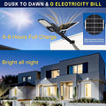 Flood Security Lights, 9500W Solar LED Flood Light with Remote, Black