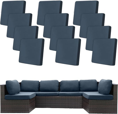 12 Pcs Stretch Patio Cushion Covers, Outdoor Couch Covers Replacement, Outdoor by BIETYONE