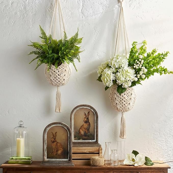 Shappy 1 Pack Jute Crochet Long Plant Hanger - Image 4