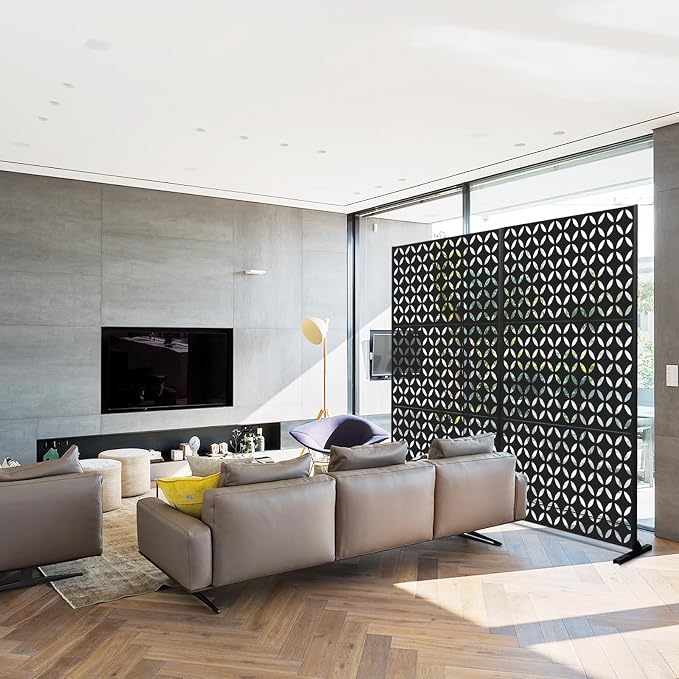 72" H×47" W Metal Privacy Screen, Outdoor Indoor Privacy Screens - Image 9