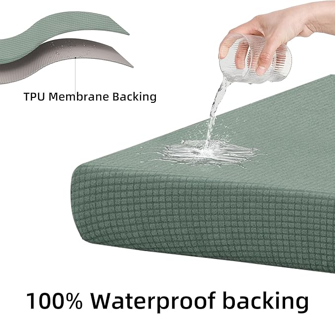 Sofa Covers for Outdoor Cushions, 8-Piece Stretch Set, Polyester