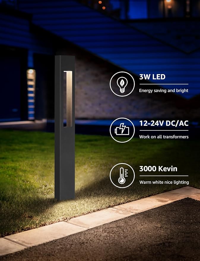 SUNVIE LED Low Voltage Landscape Lights 3W Pathway Lights Low Voltage 12-24V - Image 2