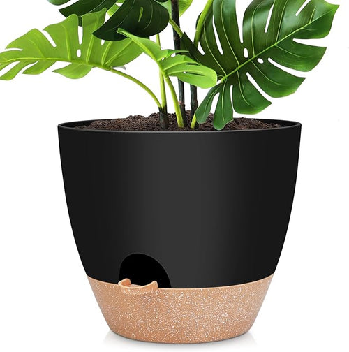 12 inch Large Self Watering Plant Pots, Flower Pots Planters by AFamilyofGardenLovers