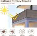 Garden Privacy Screen 3.3 x 35 ft Brown HDPE Mesh, 90% Visibility Block