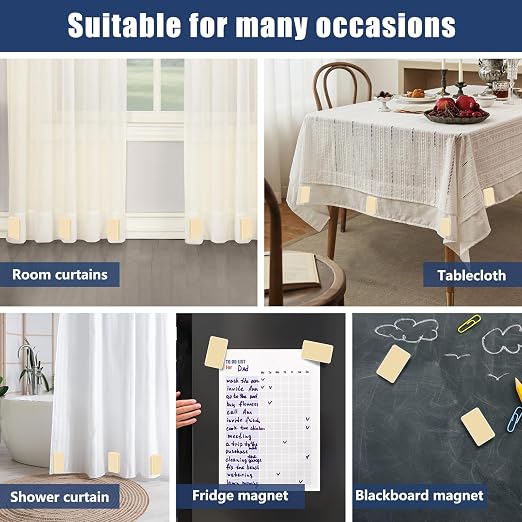 32 Pcs Outdoor Curtain Weights, 16 Pairs Upgrade to Heavier Magnetic Drapery - Image 7