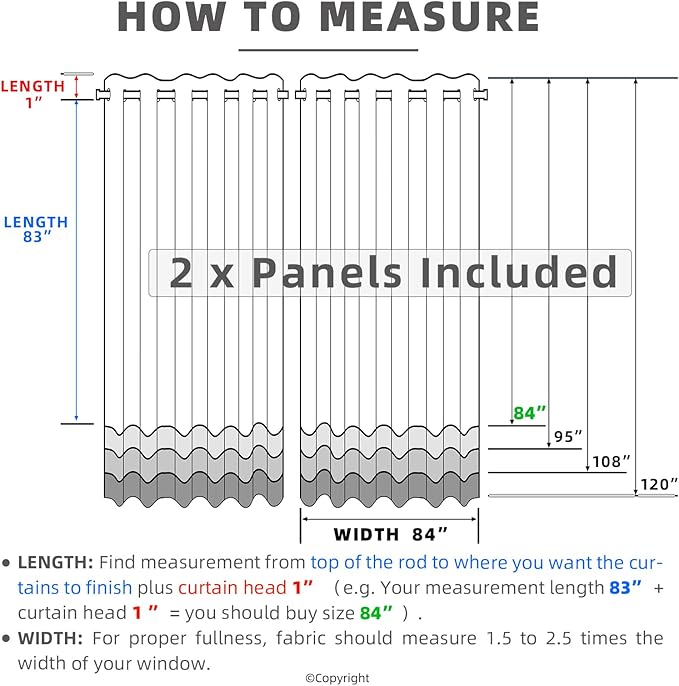 Water Proof Outside Curtains W84 x L84 - Image 5