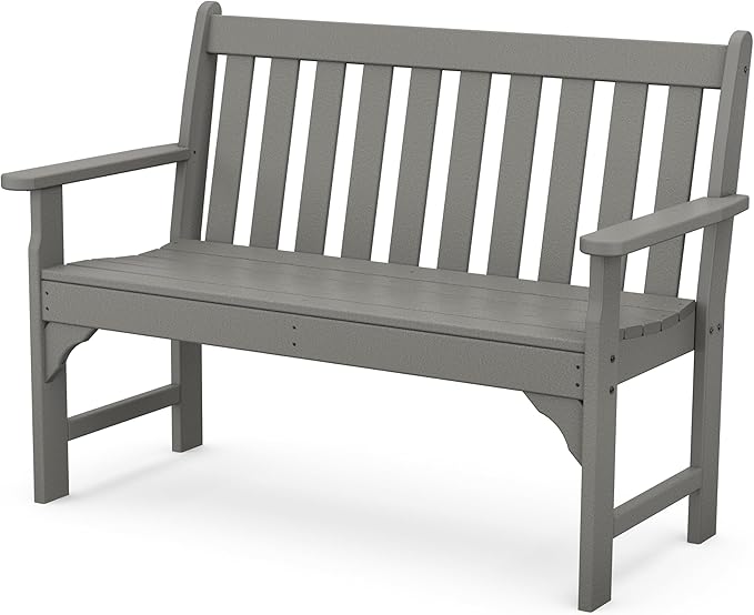 POLYWOOD GNB48GY Vineyard 48" Bench, Slate Grey by POLYWOOD