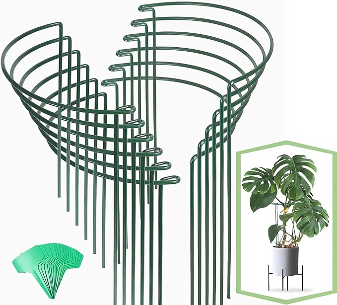 Joyhalo 12 Pack Plant Support Stakes, 16 Inch Plant Stakes by Joyhalo