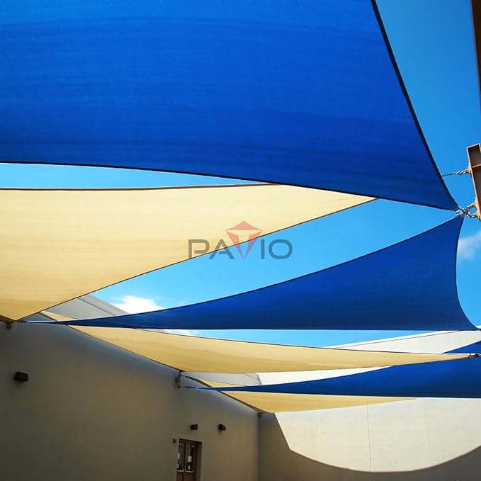 Patio Paradise 12' x 12' x 11'10" Sun Shade Sail Triangle Canopy, Permeable - Image 5