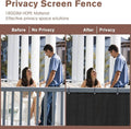 Garden Privacy Screen 3.3 x 19 ft Black HDPE Balcony Mesh, 180 GSM