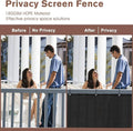 Garden Privacy Screen 3 x 31 ft Black, 90% Shade Balcony Mesh