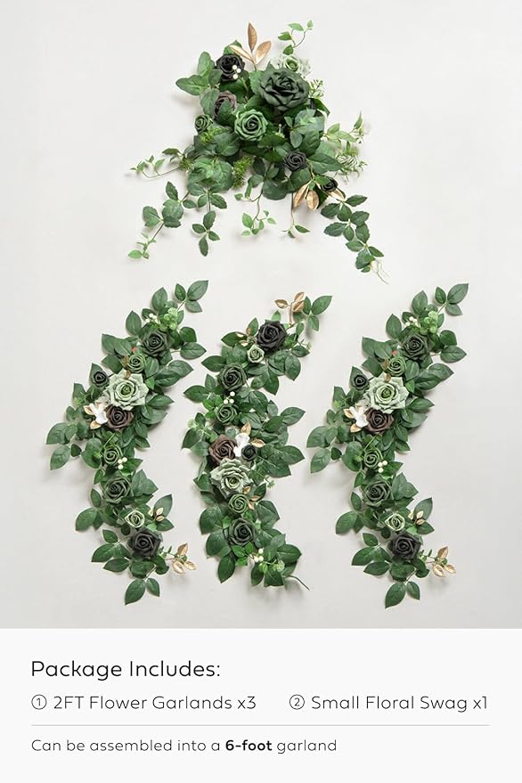 Artificial Eucalyptus Flower Garland, 6 Ft Runner in White