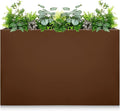 Galvanized Steel Planter Box-No Installation Required Metal Rectangular Block by Zezgeuro