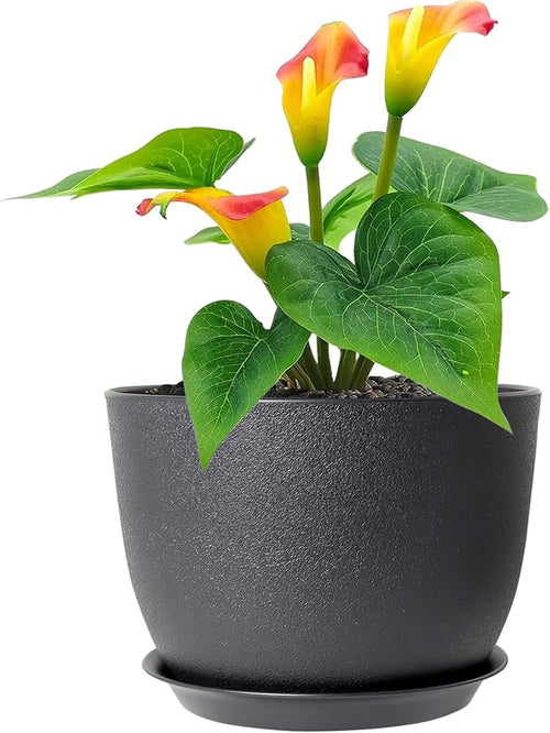 12 inch Large Plant Pots, Plastic Planters by Meowell