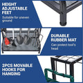 Storage Rack Yard Tool Organizer, Black Steel, Holds 55 Tools