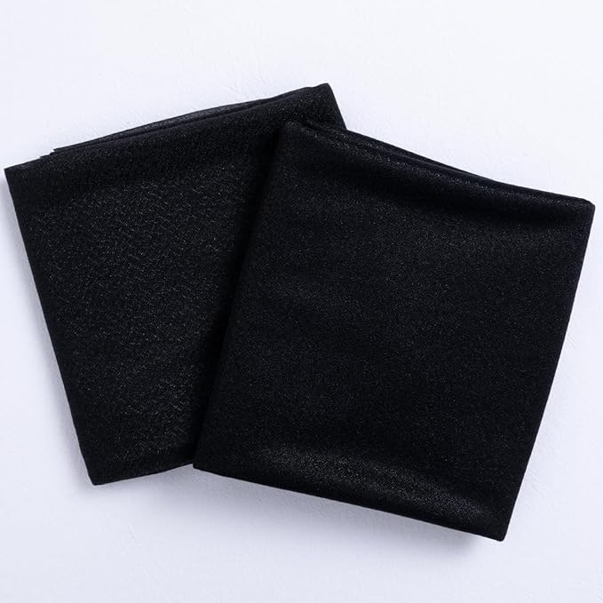 Outdoor Curtains: Black Sheer Chiffon Arch Drapes, 29 in x 6.5 Yd