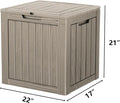 Outdoor Storage Box, 30 Gallon Resin Deck Box with Lock, Grey