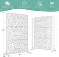 Decorative Fence Privacy Screen, Metal, White Net, 72 x 47 Inches