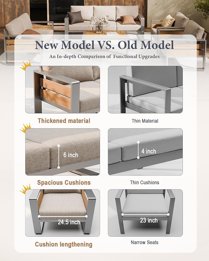 ZANDOR Outdoor Aluminum Patio Furniture - Image 3