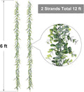 Grey Green Artificial Eucalyptus Garland, 6 Strands, 6 Feet Long