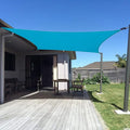 SUNNY GUARD Sun Shade Sail 13' x 20' Rectangle Turquoise Blue UV Block Sunshade by SUNNYGUARD