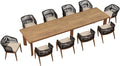 PURPLE LEAF 11 Pieces Large Outdoor Dining Set Patio Extended Upgrade Table and by PURPLELEAF