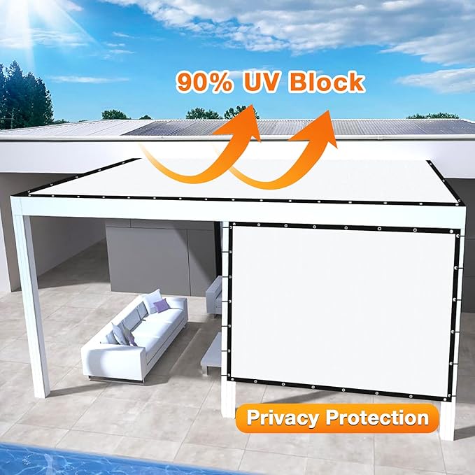 Artpuch Outdoor Pergola Shade Cover 8' X 14' Sun Shade Cloth - Image 3