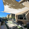 SUNLAX Sun Shade Sail 8' x 10' x 12.8' Butter Cream Rectangle Canopy Sail Shade by SUNLAX