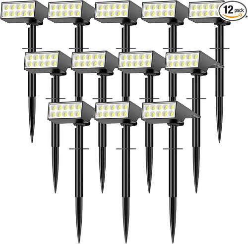 12Pack Solar Spot Lights Outdoor, Solar Lights Outdoor Waterproof by WENATY