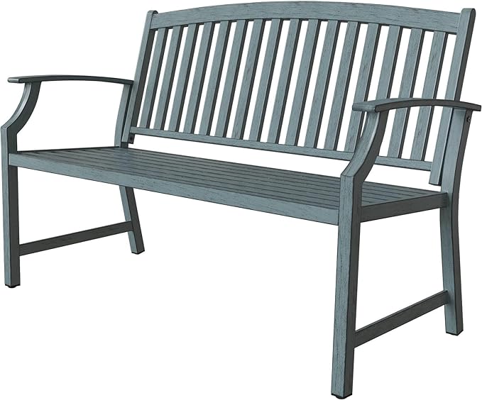Grand patio 52" Farmhouse Outdoor Bench, Garden Benches by GrandPatio