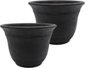 The HC Companies Sierra Round Self-Watering Pot by TheHCCompanies
