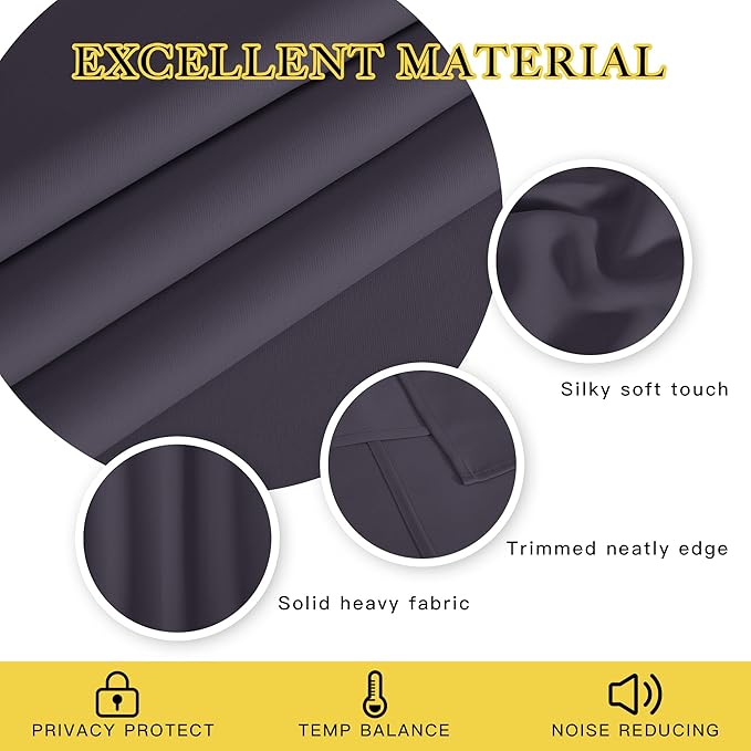 NICETOWN Blackout Patio Curtains 100 x 95 Inches Long - Image 2