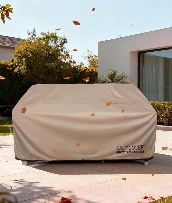 ULTCOVER Waterproof Outdoor Deep Seat Sofa Bench Cover 62W x 40D x 35H inch - Image 6