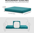 Sofa Covers 12-Piece Stretch Outdoor Cushion Set, Peacock Blue